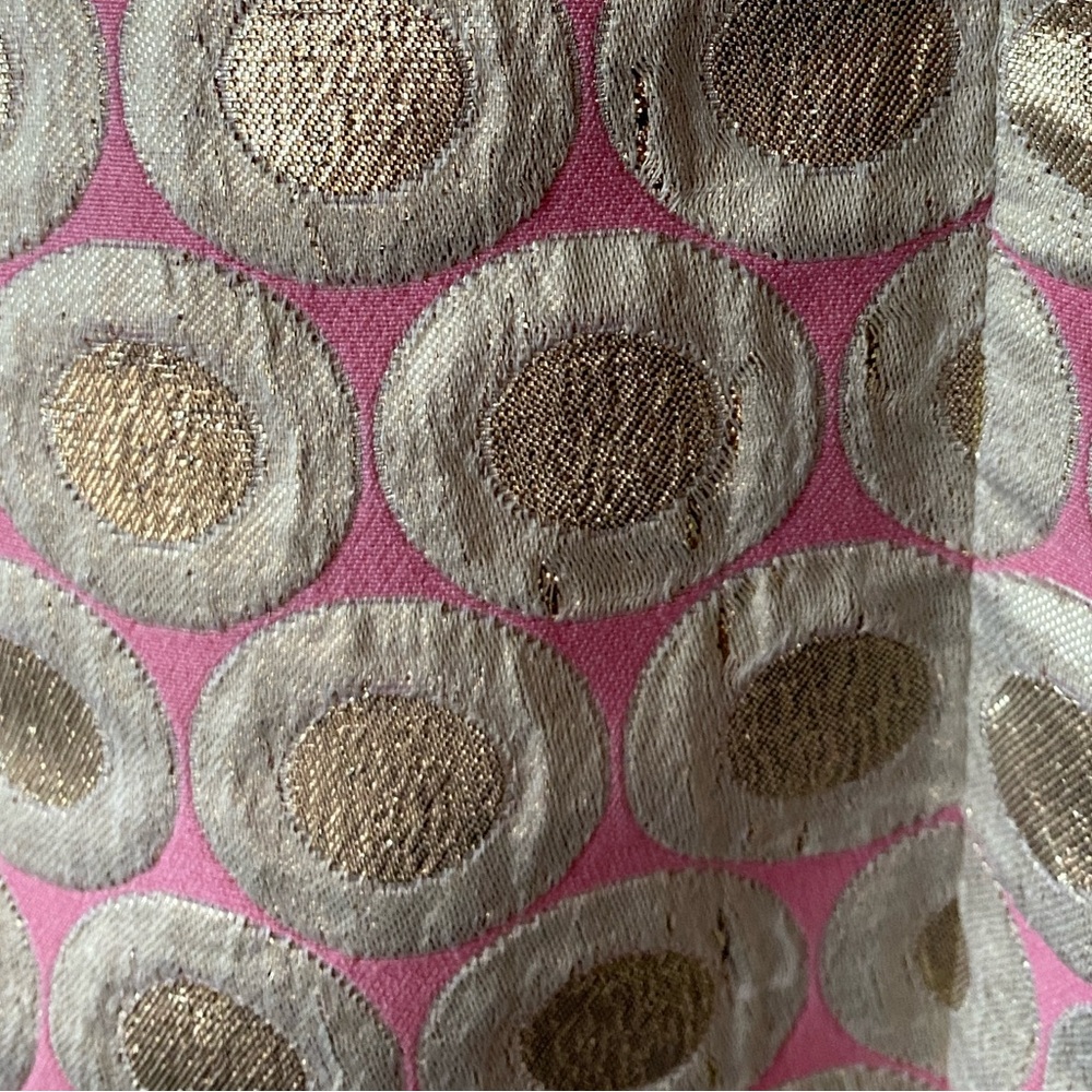 Lilly Pulitzer Pearl Halter Mini Shift Dress Pink Pop Dot Jacquard Metallic 12 - Picture 7 of 12